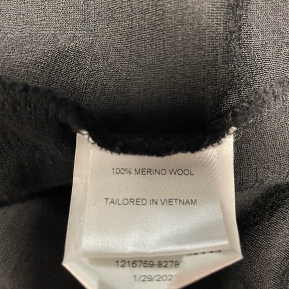 Merino wool long sleeve 1/4 zip pullover sweater black men’s size xxl hiking - Picture 6 of 6